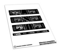 REF:VP636 Autocollants compatibles avec AMORTISSEUR FOX - FLOAT SL, DPS FACTORY PERFORMANCE ORBEA I-LINE 2025 MTB, stickers, autocollants, vinyles pour vélos de montagne (chromé argent)