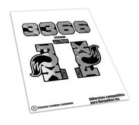 REF:VP647 Autocollants compatibles avec fourche FOX-36 Elite/Elite SL 2026 VTT, autocollants, autocollants, vinyles pour vélos de montagne (ARGENT CHROME)