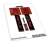 REF:VP651 Autocollants compatibles avec fourche ROCK-SHOX PSYLO GOLD 2025 MTB, autocollants, autocollants, vinyles pour vélos de montagne. (ROUGE)