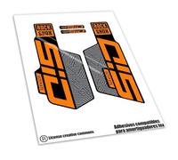 REF:VP654 Autocollants compatibles avec fourche ROCK-SHOX SID Ultimate Flight Attendant 2024,2025 BICOLOR VTT, stickers, autocollants, vinyles pour VTT (ORANGE)