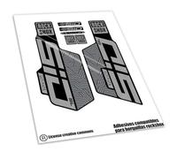 REF:VP655 Autocollants compatibles avec fourche ROCK-SHOX SID Ultimate SL Flight Attendant 2024,2025 BICOLOR MTB, stickers, autocollants, vinyles pour vélos de montagne (ARGENT)