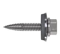 Refabo RP-T2 Plus Lot de 100 vis à tôle mince 4,5 x 25 mm avec tête hexagonale et joint E14, bi-métal A2, acier galvanisé