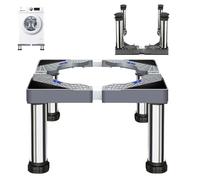 Refein Support Machine à Laver 4 Pieds Solides - Charge 300KG Socle Machine a Laver Largeur Réglable de 40-60cm Support Électroménager pour Machine A Laver Sèche-Linge Réfrigérateur et Congélateur