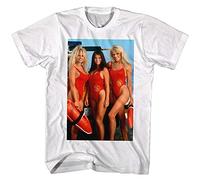 refeng Baywatch Lifeguard Beach Babes Men's T Shirt Pamela Anderson Carmen Electra Hot White S