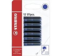 Refill Lot de 12 cartouches d'encre rechargeables Bleu (effaçable)