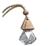 Refillable Car Diffuser Air Freshener - 5x2.8cm Glass Perfume Bottle | Car Aroma Hanging Bottle, Essential Oil Holder, Home And Vehicle Scent Decoration, Portable Fragrance Diffuser For Cars, Offices,