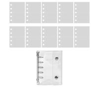 Refillable Filler Notebook - Clear PVC Leaf Binder | 5 Hole Paper Organizer for Study Desk, Art Craft Collection, Handmade Decor, Vacation Diaries, Party Keepsake, Travel Accessories, Stationery