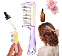 Refillable Scalp Oil Applicator Comb, Leak-Proof Hair Oil Dispenser Brush (violet)