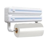 Refillable Wrap Dispenser - 14.09x2.56x7.24 Inches Wrapping Paper Cutter Wall Mount - Wrap Storage Box Dispenser With Cutter With Tissue Rack User-Friendly For Home