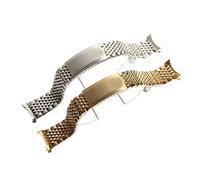 REFKIT 18mm 19mm 20mm Perle De Riz En Acier Inoxydable Massif Bracelet Bracelet De Montre for Omega(Silver,19mm)