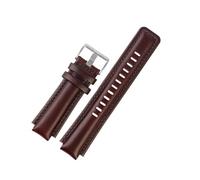 REFKIT Bracelet de montre en cuir for Timex for marée for boussole bracelet de montre for T2n739 for T2n720 for T2n721 bracelet de montre en toile 24x16mm bouche convexe for hommes(Brown silver)