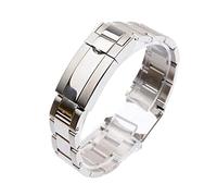 REFKIT Bracelet Oyster Bracelet de montre en acier inoxydable 316L for Rolex for SUBMARINER for DAYTONA for SUP for GMT Hommes Bracelet de montre Bracelet en métal 20 21mm(Silver,20mm NO logo)