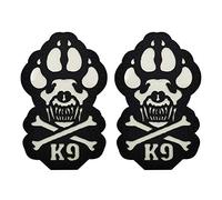 Réfléchissant K9 Crossbones Killer Attack Police Chien Patch IR Brodé Armée Swat Militaire Tactique Moral Badge Emblème Brodé Patchs pour Harnais Pet Gilet