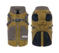 Réfléchissantes d'hiver Manteau Chaud pour Chien, Gilet Coupe-Vent Extérieur Vêtement avec Anneau en D, pour Chiens De Petite Taille Camping Et Randonnée en Extérieur par Temps Froid,Jaune,L
