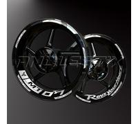 Réfléchissantes Stickers en Vinyle pour Bord de Jantes de Moto, Autocollants Stickers Kit pour MT07 MT-07, Bandes Jantes Moto Complet pour 2 Roues Jantes de 17inches (Argent Réfléchissant)