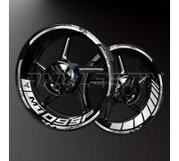 Réfléchissantes Stickers en Vinyle pour Bord de Jantes de Moto, Autocollants Stickers Kit pour MT09 SP, Bandes Jante Moto Complet pour 2 Roues Jantes de 17inches (Argent Réfléchissant)