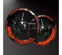 Réfléchissantes Stickers en Vinyle pour Bord de Jantes de Moto, Autocollants Stickers Kit pour MT09 SP, Bandes Jante Moto Complet pour 2 Roues Jantes de 17inches (Orange Réfléchissant)
