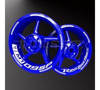 Réfléchissantes Stickers en Vinyle pour Bord de Jantes de Moto, Autocollants Stickers Kit pour MT09 SP, Bandes Jantes Moto Complet pour 2 Roues Jantes de 17inches (Blanc BrillantBlanc Brillant)