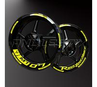 Réfléchissantes Stickers en Vinyle pour Bord de Jantes de Moto, Autocollants Stickers Kit pour YAMAHA MT07 MT-07, Bandes Jantes Moto Complet pour 2 Roues Jantes de 17inches (Jaune Brillant)