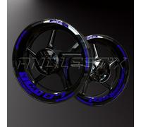 Réfléchissantes Stickers en Vinyle pour Bord de Jantes de Moto, Autocollants Stickers Kit pour YAMAHA MT07 MT-07, Bandes Jantes Moto Complet pour 2 Roues Jantes de 17inches (YMHBleu Réfléchissant)