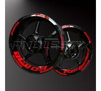 Réfléchissantes Stickers en Vinyle pour Bord de Jantes de Moto, Autocollants Stickers Kit pour Yamaha MT09 MT-09, Bandes Jantes Moto Complet pour 2 Roues Jantes de 17inches (Rouge Réfléchissant)