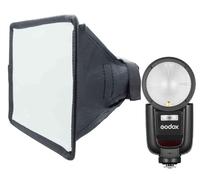 Réflecteur 15 x 17 cm flash circulaire, diffuseur, diffuseur externe, compatible avec GODOX V1 V1n V1c V1s V1f V100 V1 PRO NEEWER Z1 Z2 Yongnuo YN650EX-RF portrait photographie