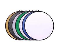 Réflecteur 7 en 1 60 cm 80 110 Argent Blanc Or Portable Pliable Lumière Douce Rond Photographie for Studio(110CM-7in1)