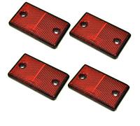 Réflecteur arrière rectangulaire rouge Pack de 4 Post Clôture Barrière Remorque TR074