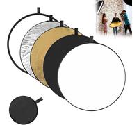 Réflecteur De Lumière,5 en 1 Réflecteur,Diffuseur Photographique Pliable et Portable,Pliable Reflecteur Lumiere,Panneau Réflecteur Photo Pliable Multi-Disques,Reflecteur Lumiere Photo