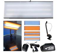 Réflecteur De Panneau De Ligne De Dent PDR Light LED 23.6x7inch avec Batterie 18v 6000mah, Adjus 6 Couleurs, Tête Lumineuse Rota 360 °, Outils De Réparation De Bosses sans Peinture