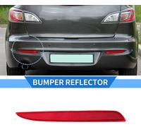 Réflecteur De Pare-Chocs Compatible Pour Mazda 3 Bl 2009-2013, Réflecteur De Pare-Chocs Arrière Gauche En Plastique Abs Durable Rouge.