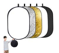 Reflecteur de Photographie, 5pcs / Set 24 x 35 Pouces de réflecteurs Lumineux ovales pour la Photographie, diffuseur de réflecteur léger Pliable avec Sac de Rangement, Accessoires de Photographie pou