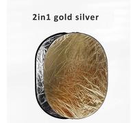 Réflecteur de photographie 7 en 1 60x90cm,tissu de fond,lumière pliable,réflecteur narpour accessoires de photographie en studio - Type 2in1 gold silver