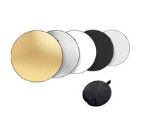 Réflecteur de photographie pliable 5 en 1 avec panneau de diffusion argenté, doré, blanc, noir pour studio professionnel