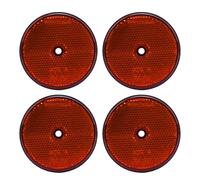 Réflecteur de sécurité Réfléchissant Circulaire de 72 Mm, Réflecteur d'amélioration de la visibilité, de Nuit pour Boîtes aux Lettres, Allées, Tunnels, Poste de Voiture, Remorque avec