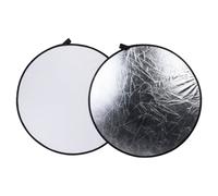 Réflecteur de studio photo blanc et argent,30cm/12 pouces,2 en 1,disque de lumière portable pliable pour photographie