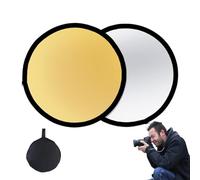 Réflecteur de studio photo vidéo en tissu réfléchissant, protection | Réflecteur de lumière circulaire pliable 5 en 1, panneau double face pliable pour diffusion en direct, portrait, produit