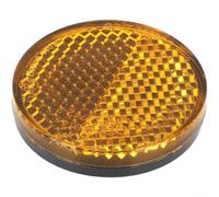 Réflecteur jaune haute visibilité 4 cm en plastique pour scooter | Couleur jaune vif, contraste élevé de jour comme de nuit, améliore la sensibilisation du conducteur, matériau résistant aux