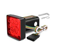 Réflecteur Pare-chocs Arrière Feu De Freinage Rouge 15 LED Pour Voiture Feu De Circulation Diurne Feu Arrière Étanche Pour Remorque Et Camion 5,1 Cm Feux Arrière(Red Lens)
