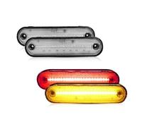 Réflecteur Pare-chocs Arrière Pour Mazda MX-5 MX5 1990-2005 Feu De Gabarit Latéral À LED Feux De Garde-boue Latéraux Avant Rouges Arrière Feux Arrière(A 4 X Amber Red)