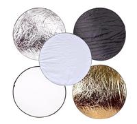 Réflecteur photo - Panneau diffuseur de lumière 5 en 1 | Réflecteur de lumière extérieur rond pour photographie, diffuseur de photographie pliable pour éclairage de studio photo