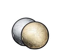 Réflecteur Photo RF01 24" Réflecteur 5 en 1 30 cm 60 cm 80 cm 110 cm Argent Blanc Or Portable Pliable Lumière Douce Rond Photographie for Studio(Silver Gold -110CM)