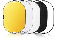 Réflecteur Photographique Portable Réflecteur de Photographie 5 en 1 Multicolore, Plusieurs Tailles(90X120CM-Gold Slver)