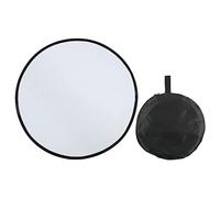 Réflecteur Photographique Rond 2 en 1, Argent et Blanc, Portable - Lumière Douce, Effet Naturel, Idéal pour Photographie et Vidéo Live (80 cm)