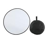 Réflecteur Photographique Rond 2 en 1, Argent et Blanc, Portable - Lumière Douce, Effet Naturel, Idéal pour Photographie et Vidéo Live (110cm)