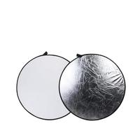 Réflecteur Rond pour Photographie, Réflecteur de lumière Multicolore Pliable 2 en 1 60 cm(Silvery White)
