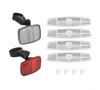 Réflecteur Siège Vélo Plastique ABS Argent Installation pour facile | ABS plastique , taille 53x35mm, réflexion puissante faible luminosité, et argent, kit complet