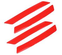 Réflecteurs 4 pieces Autocollants de sécurité réfléchissant pour voiture, Sourcils de roue de voiture Autocollants pour pare-chocs Autocollants d'avertissement de sécurité auto-adhésifs (Rouge) cess