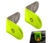 Réflecteurs à Clips, 2 Pièces Réflecteurs Magnétiques LED, Clip Réfléchissant Cyclisme, Réflecteurs pour Vêtements, Clip Réflecteurs avec Batterie Intégrée, Clip Réflecteurs Haute Réflectivité