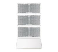 Réflecteurs à Coller, 4 Pièces, Blanc, 94 x 44 mm, avec Marque d'Homologation E, Réflecteur de Sécurité pour Remorque, Caravane, Poteau, Œil de Chat Droite Gauche, Trailer Reflector, catadioptre